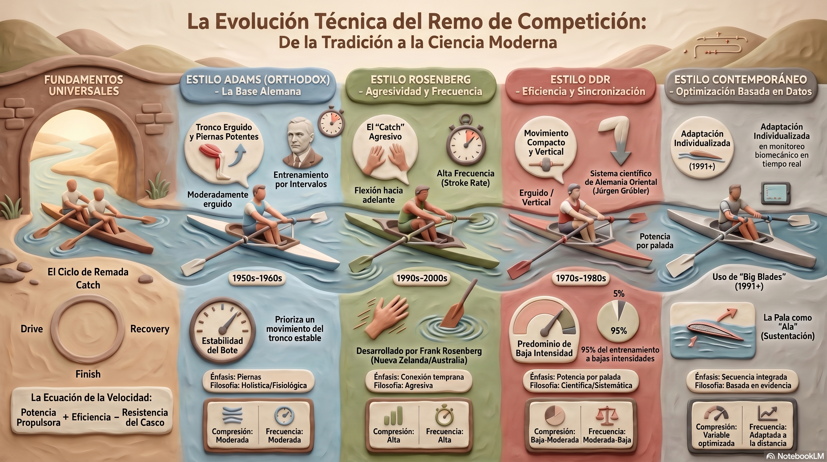 La Evolución Técnica del Remo de Competición